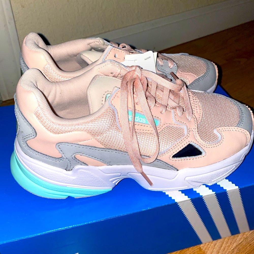 Pink and Blue Adidas Falcons